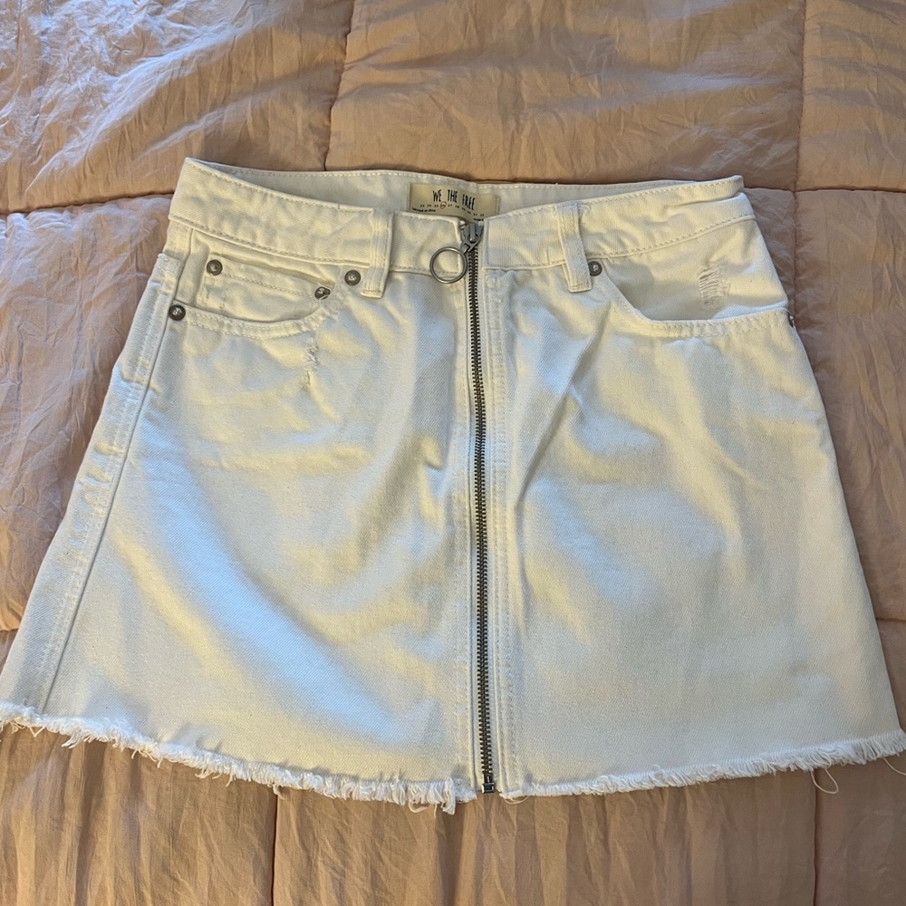 We The Free white denim skirt size 26!